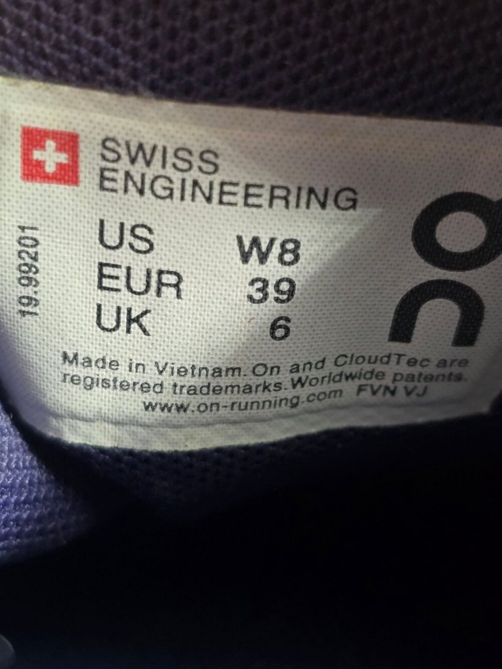 On Cloud Womens Monochrome Blue Lifestyle Athletic Shoe size 8 - Picture 8 of 8